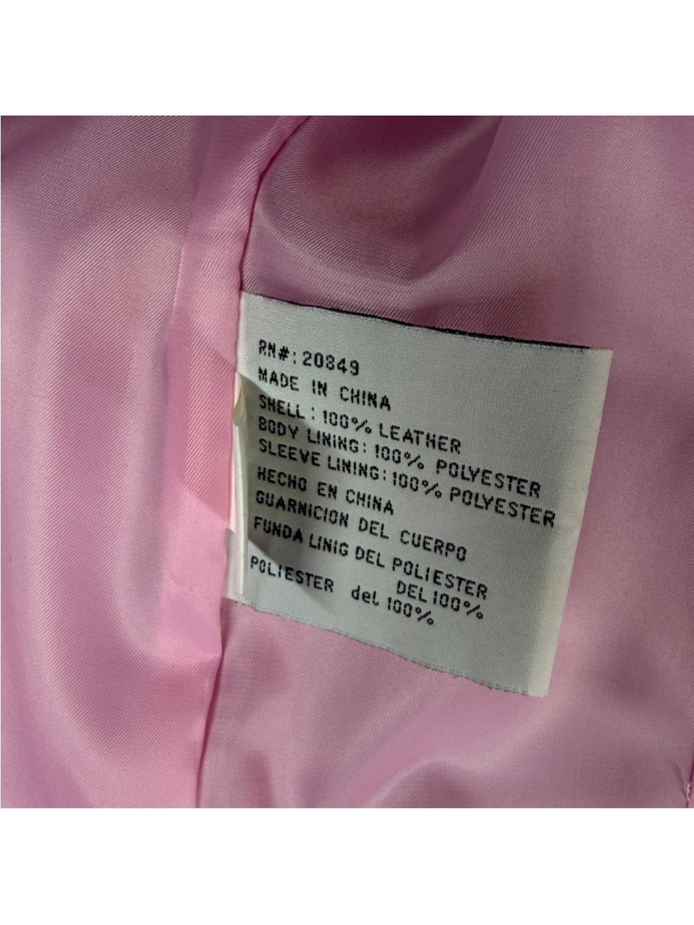 Excelled Collection Fully Lined Pink Leather Women's Blazed Button Up Jacket - Picture 9 of 13
